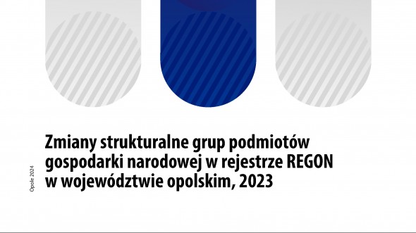Zmiany strukturalne grup podmiotów gospodarki narodowej w rejestrze REGON w województwie opolskim, 2023