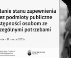Badanie Raport o stanie zapewniania dostępności podmiotu publicznego Foto