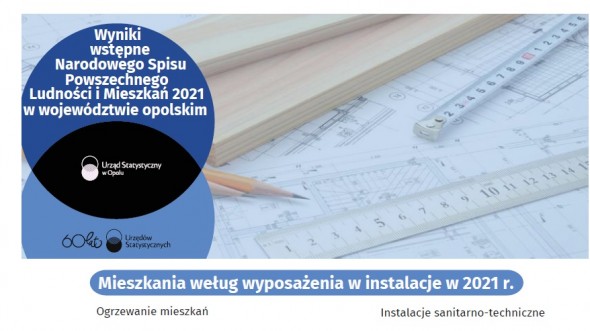 Infografika - Wyniki wstępne NSP 2021 -  mieszkania i gospodarstwa domowe w województwie opolskim.