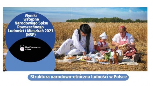 Infografika - wyniki wstępne NSP 2021 - struktura narodowo - etniczna w Polsce