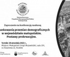 Konferencja naukowa "Uwarunkowania przemian demograficznych w województwie małopolskim. Postawy prokreacyjne." w ramach III Kongresu Demograficznego - 28 września w Krakowie Foto
