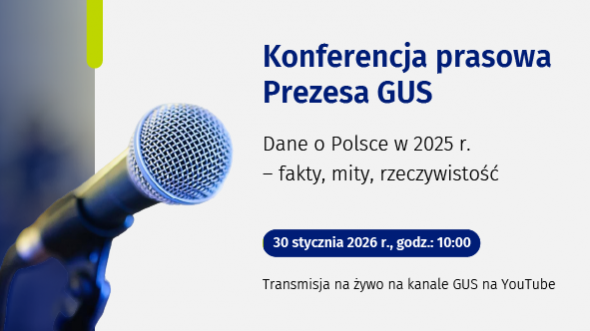 30 stycznia 2026 r. konferencja prasowa Prezesa GUS pt.: Dane o Polsce w 2025 r. – fakty, mity, rzeczywistość.